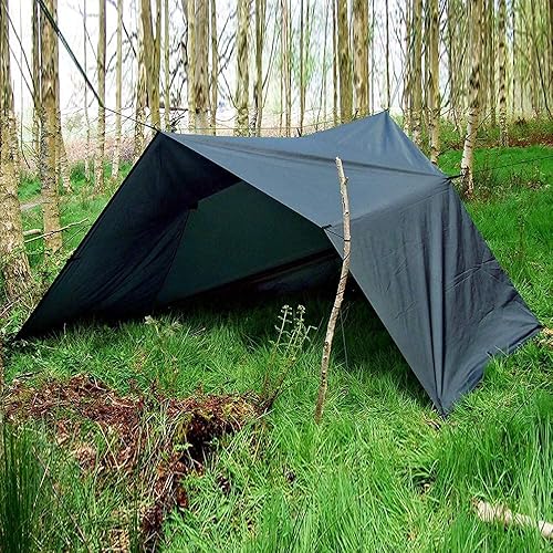 Miniatura 7 de KALINCO Lona impermeable para camping, hamaca para tienda de campaña, mosca de lluvia, 10 x 10 pies, 10 x 15 pies, lona ligera multifuncional para