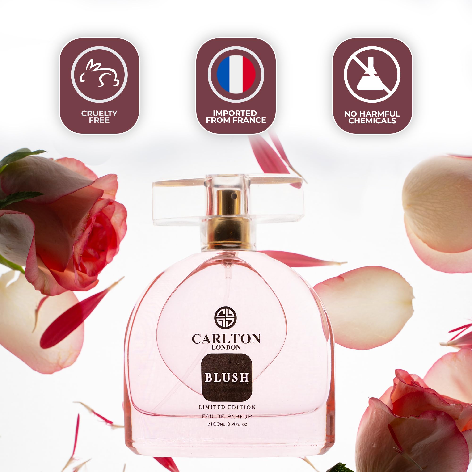 Carlton London Blush Eau de Parfum for Women | 100ml Long Lasting Limited Edition Perfume | Lavender, Jasmine, Musk & Sandalwood | Floral Fruity Luxury Fragrance | Gift for girls and women | Birthday gift for Her 4