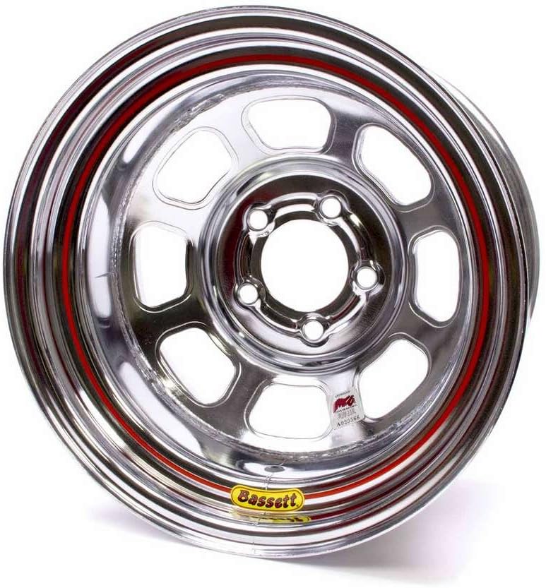 Bassett D-Hole 15x8 in 5x4.75 Chrome Wheel Rim P/N 58DC4IC