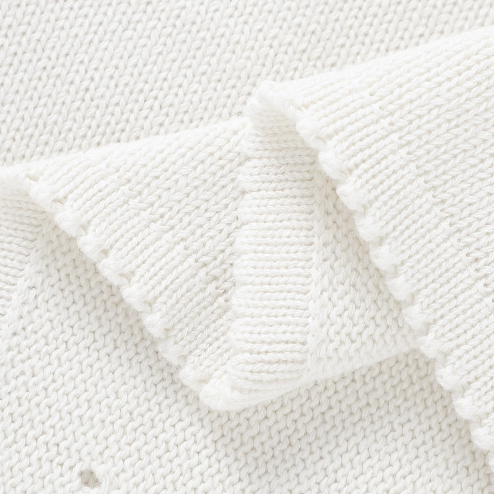 DovFanny Cotton Cellular Baby Blanket Knitted Soft Blanket for Newbron Baby Boy and Girls 100 x 80cm - Image 4