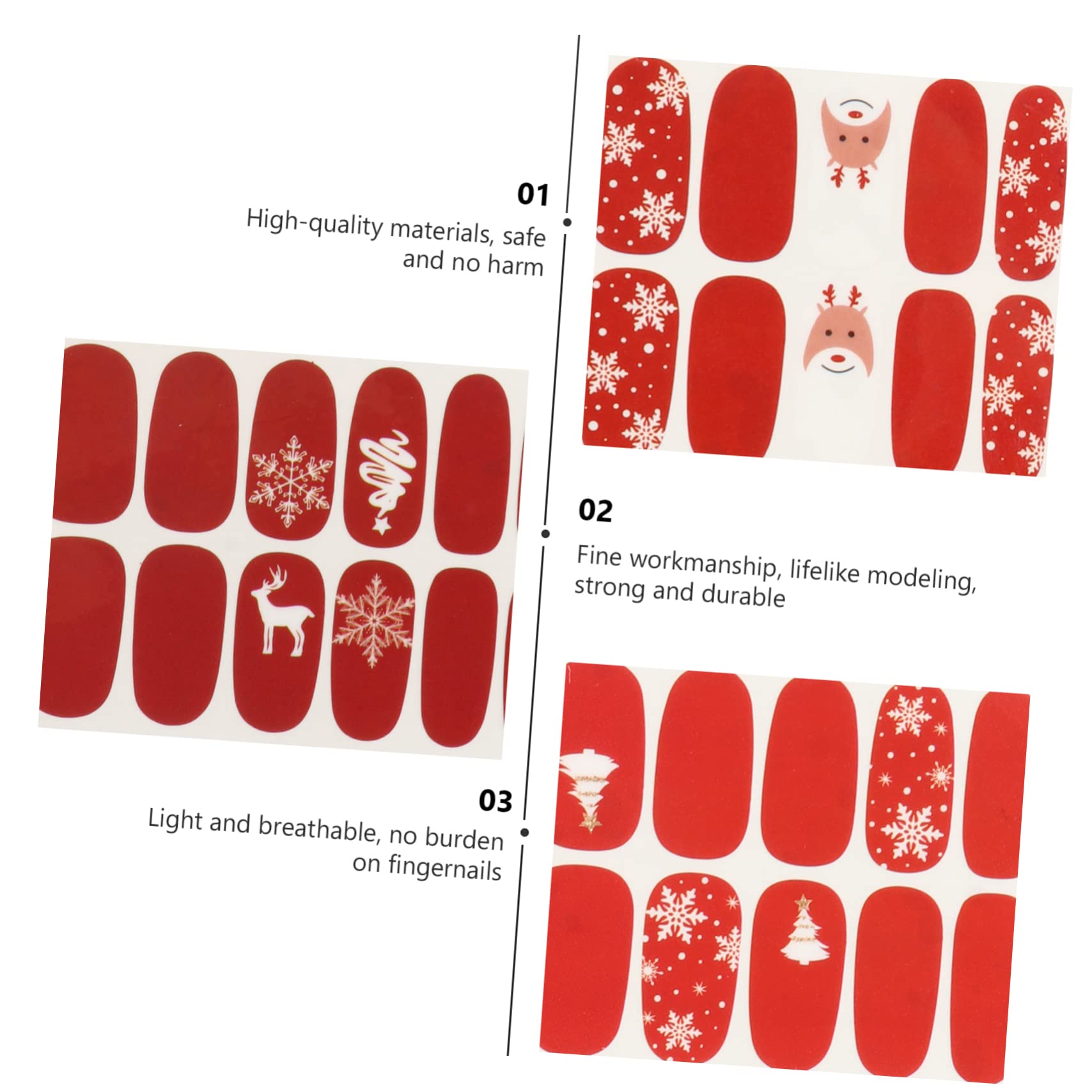 FRCOLOR 2 Set Adesivi Per Unghie Natalizi Adesivi Unghie Natale Per ie Natale Per Smalto Natalizi Decorazioni Per ie Adesivo Per ie Carta 15 Fogli * 2