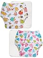 Superbottoms Basic Leakage-proof advanced cloth diapers for babies, High Absorbent 100% cotton 2 reusable diaper and 2 i