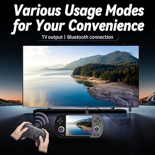 Miniatura 5 de RG40XX H - Consola de juegos portátil retro, RG40XXH de 4.0 pulgadas, pantalla IPS Linux, sistema Linux integrado 64G TF tarjeta 5488 juegos,