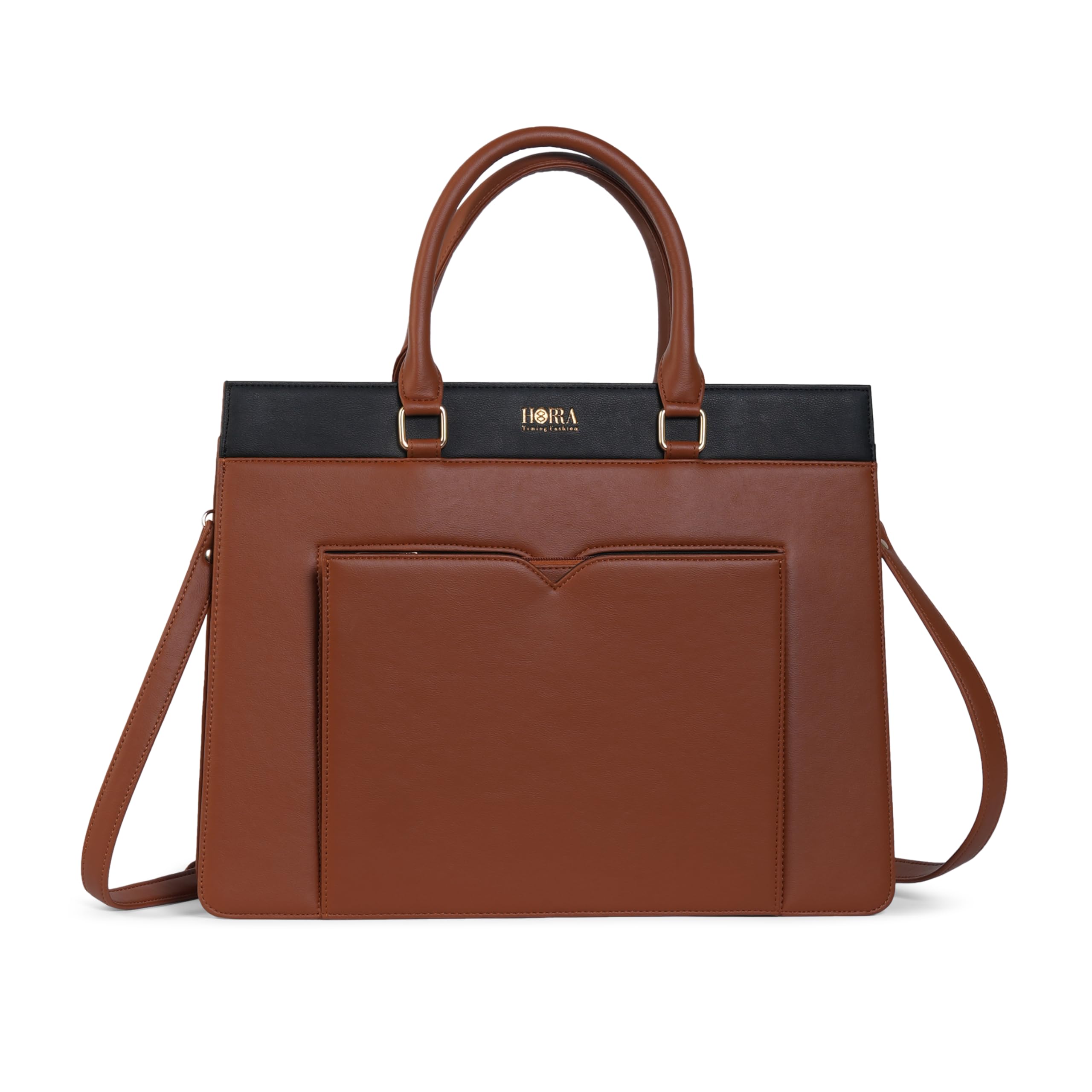 13 Inch Laptop Bag For Women Office use with Padded Laptop Compartment and Extra Pouch | Laptop Tote Handbag for Work| For College| Vegan Leather Handbag | Daily & Travel Use-image-9