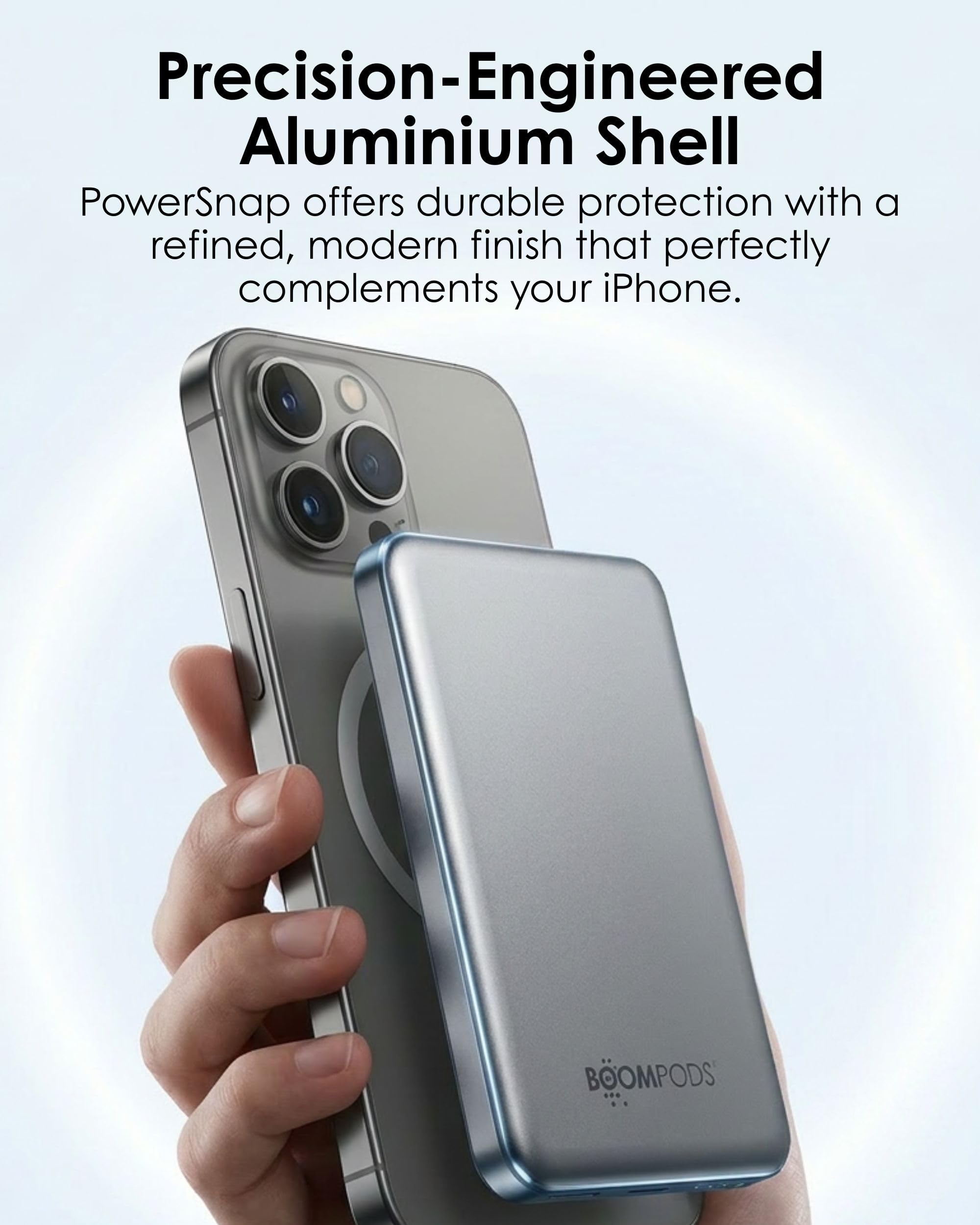 Boompods PowerSnap 5000mAh Graffite Magnetic Powerbank