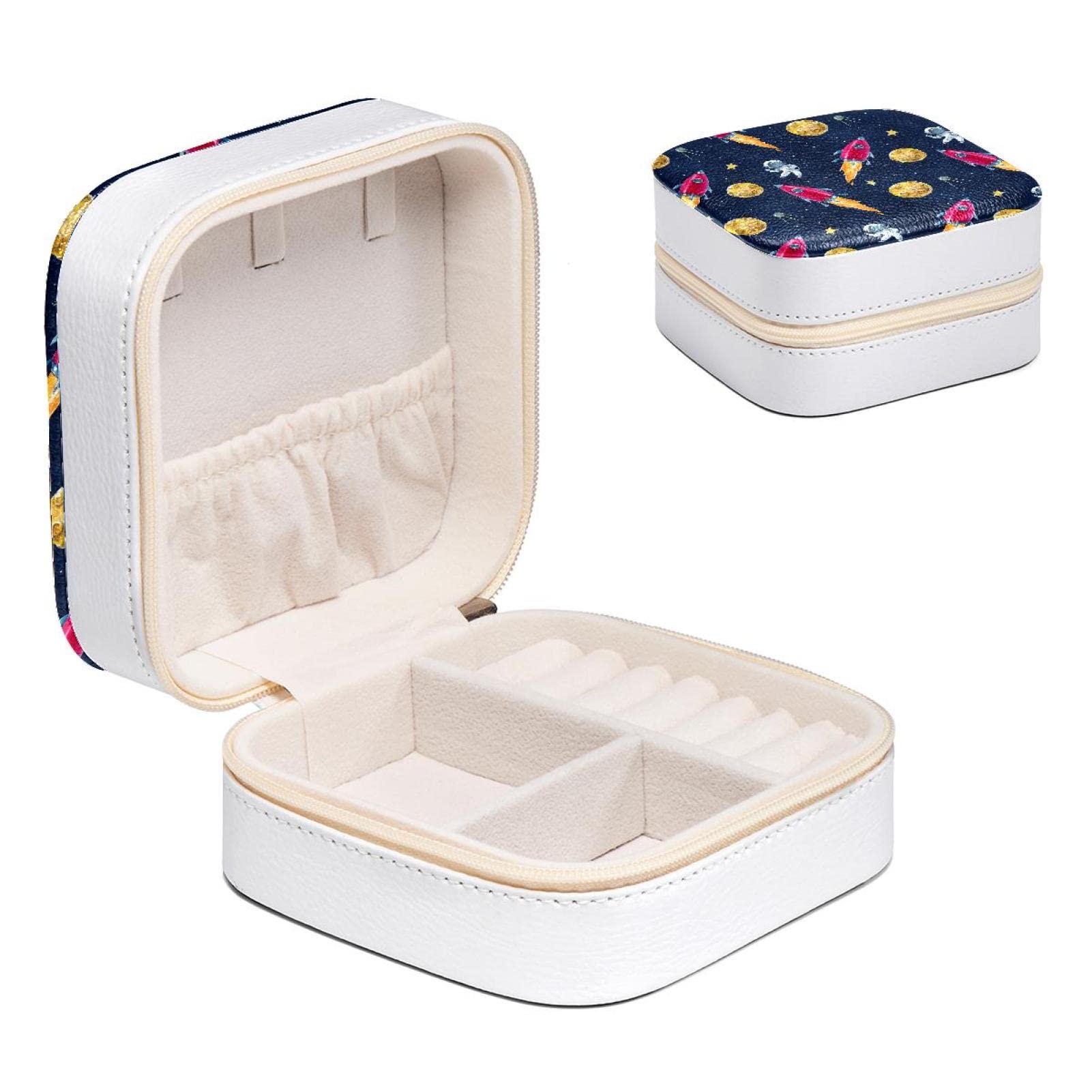 Boîte à bijoux pour femme espace mini organisateur boucles d'oreille et bagues
