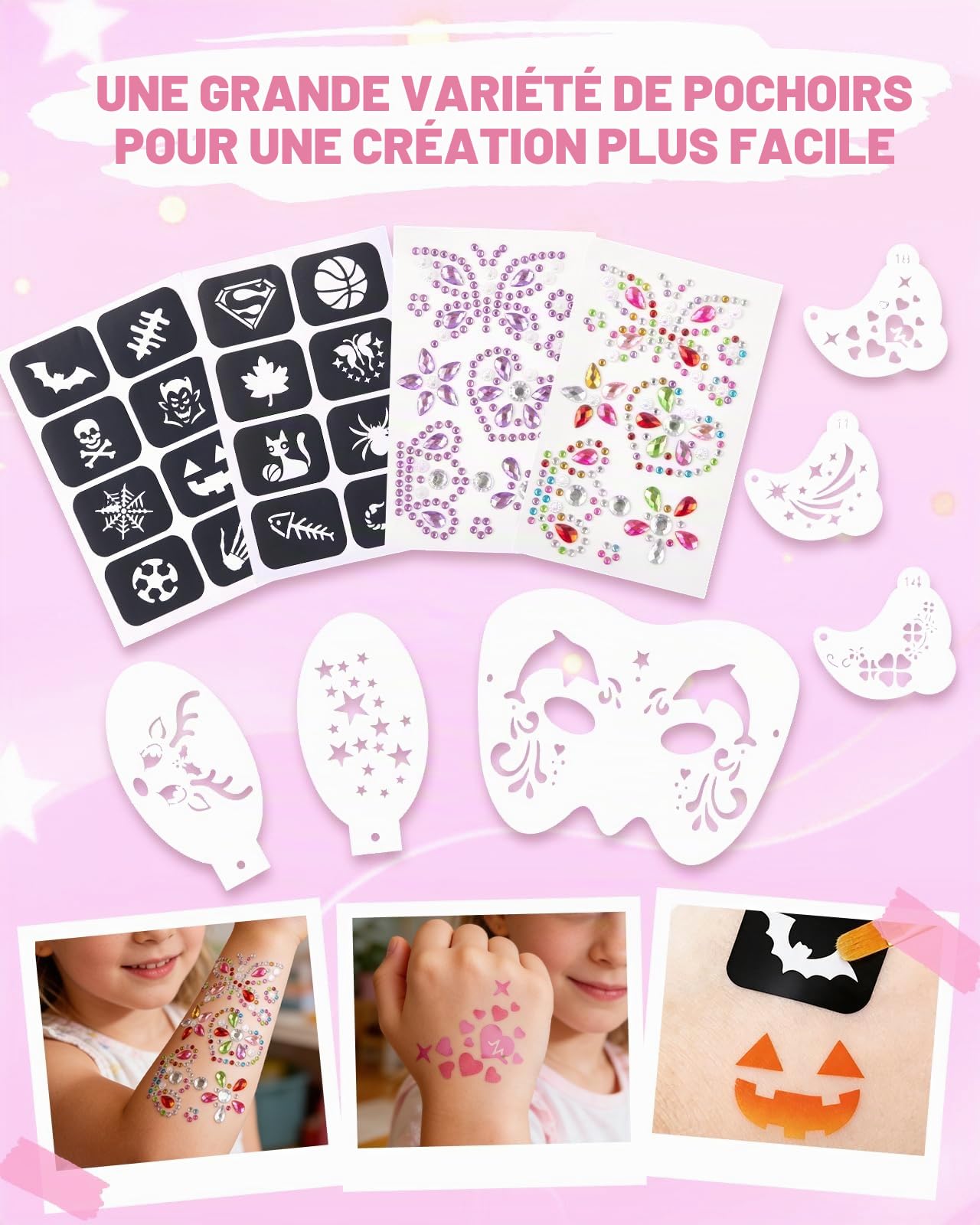 Lictin Kit de peinture visage et corps