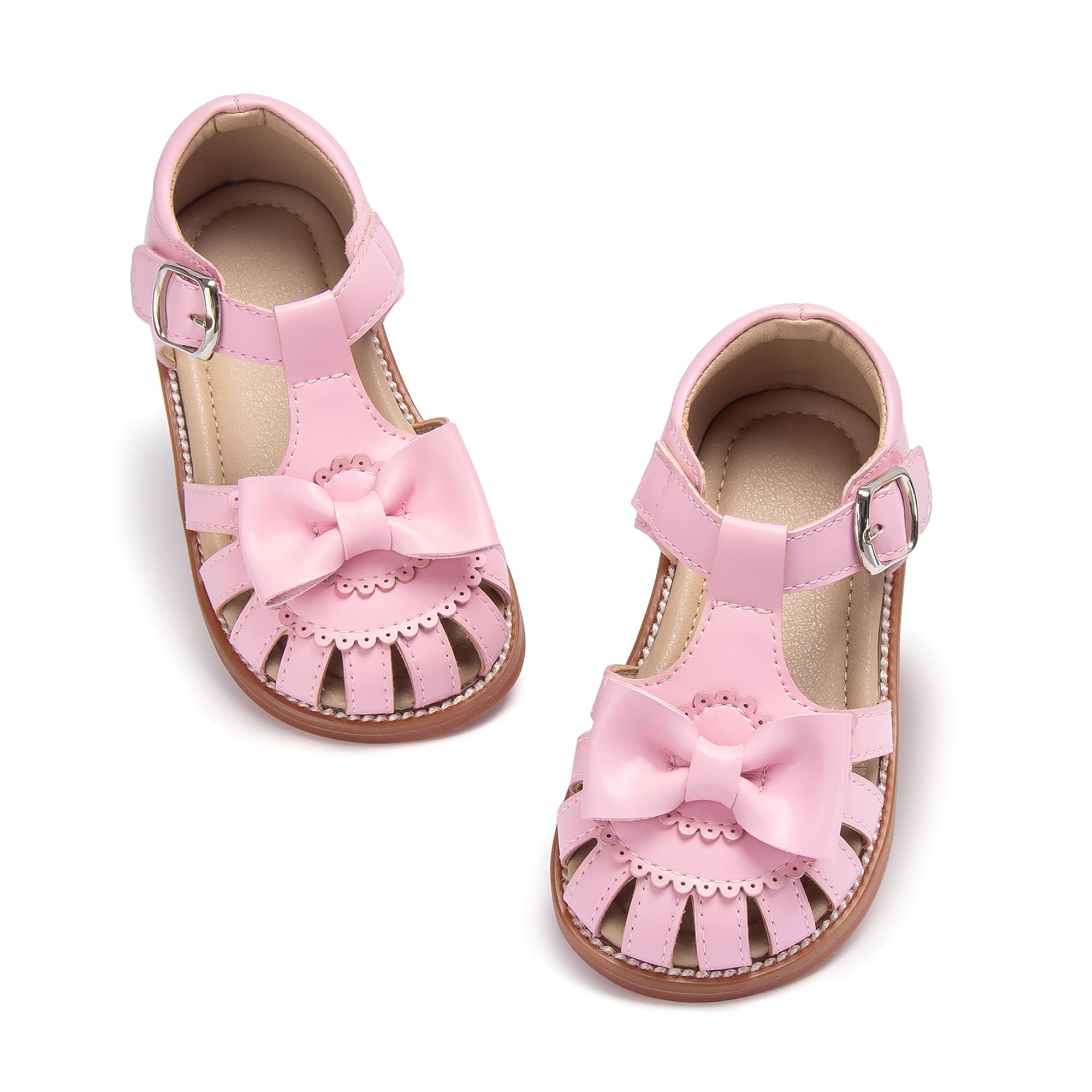 Otter MOMO Toddler Little Flower Girl Sandals Princess Dress Shoes Wedding