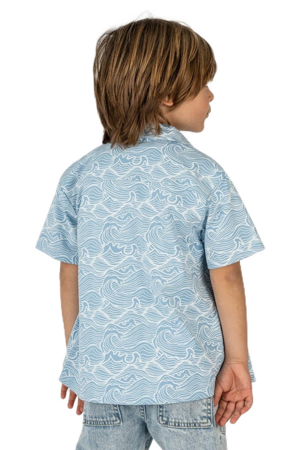 Charanga Camisa De Niño Estampado, Cuello Camisero Manga Corta Talla 11-12, 152 cm