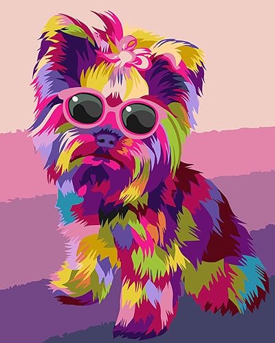 Miniatura 7 de SYNHOK Pintura por números para adultos y niños principiantes, kit de pintura acrílica para decoración de habitación, regalo ideal de 12 x 16