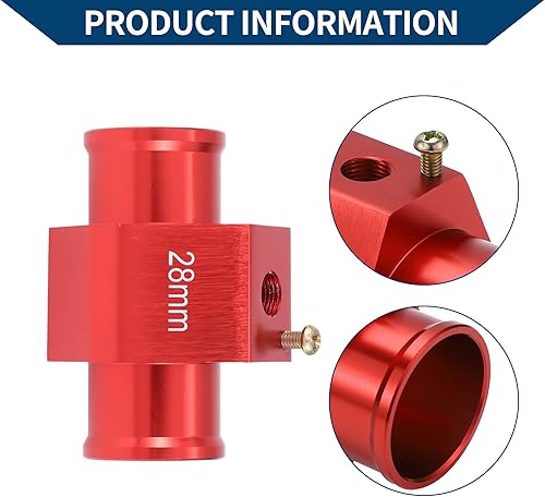 Miniatura 7 de Kit de sensor universal de temperatura de agua de 12 V24 V, adaptador rojo NPT de 18 pulgadas de 1.10 pulgadas, 190'F encendido - 175'F apagado para