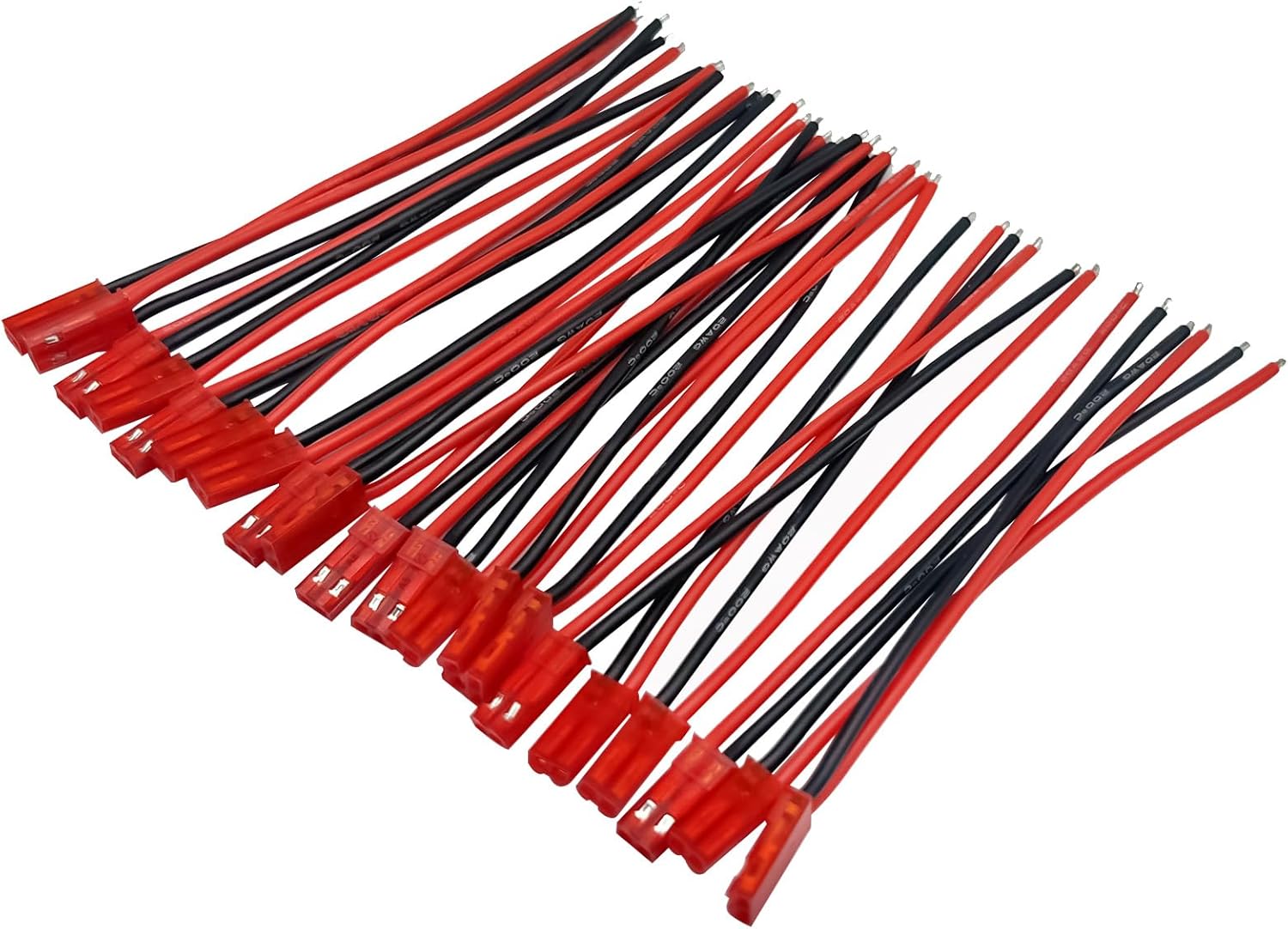 20Pairs 100mm 20AWG Male Female Connector JST Plug Cable for RC BEC Battery Helicopter DIY FPV Drone Quadcopter