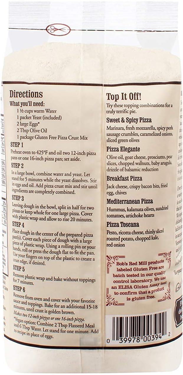BOBS RED MILL MIX GF PIZZA CRUST, 16 OZ, PK- 4