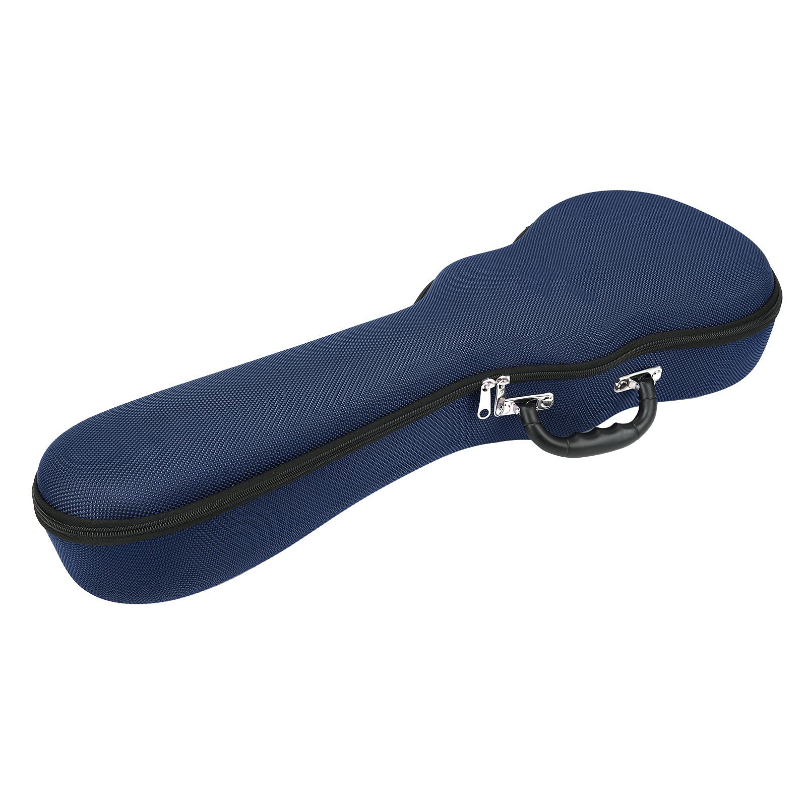 Harter Ukulele-Koffer, Wasserdichte Ukulele-Tasche, 1200D Polyester mit EVA für 23 Zoll 24 Zoll, Doppelreißverschluss, Weiches Futter, Rucksack Zum Tragen für Studenten, Reisen, Üben (23/24