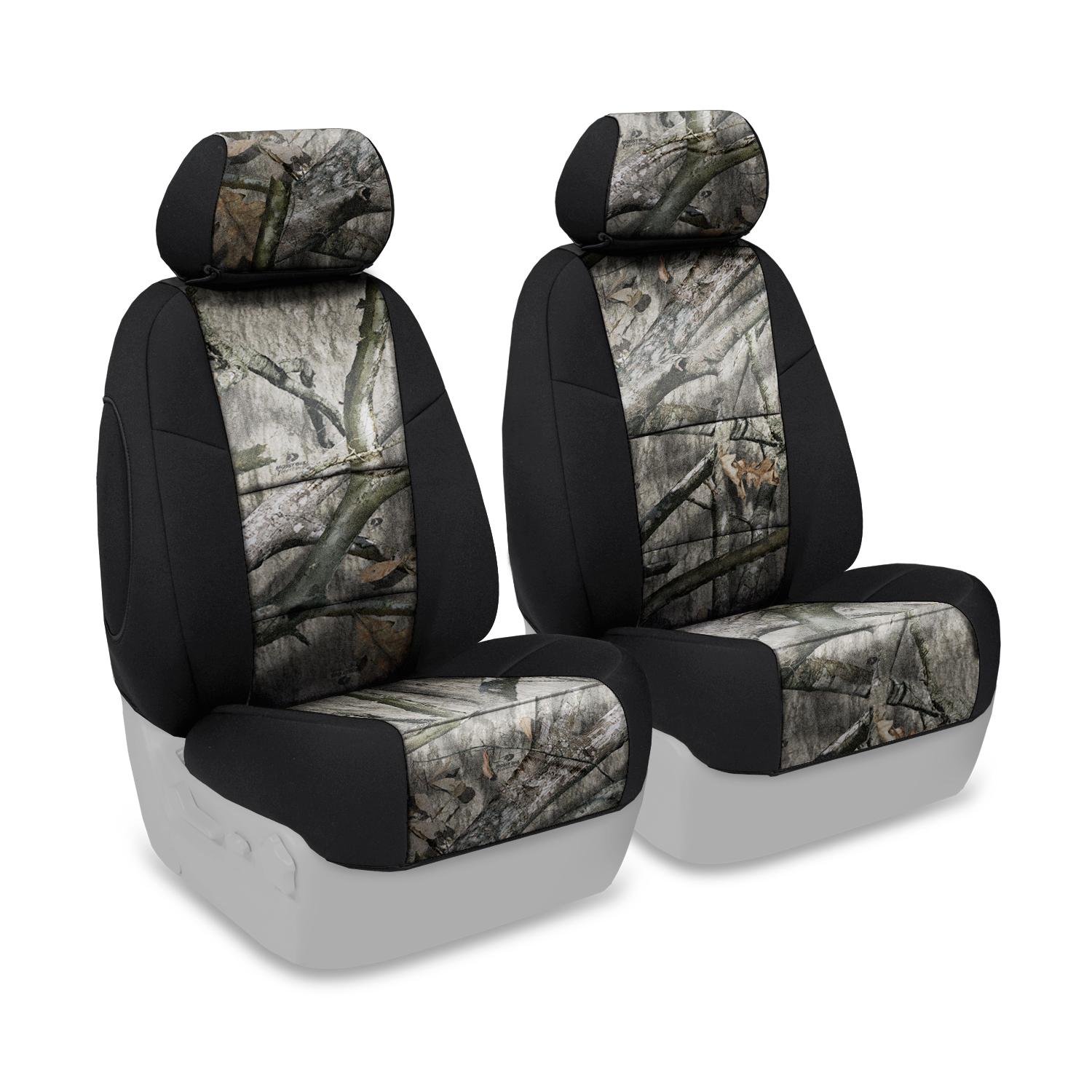 Coverking Front 50/50 Bucket Custom Fit Seat Cover for Select Scion xA Models - Neosupreme (Mossy Oak Treestand Camo with Black Sides)