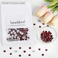 Vista 361 de Beadsland 1440 diamantes de imitación de cristal con parte trasera plana, gemas redondas, sombra dorada, SS20, 0.181-0.189 in