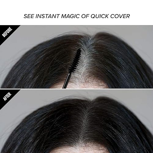 Miniatura 4 de RED by KISS Rescate de retoque de raíz de cobertura rápida (negro, paquete de 2), rímel natural, resistente al agua, temporal, gris, corrector para