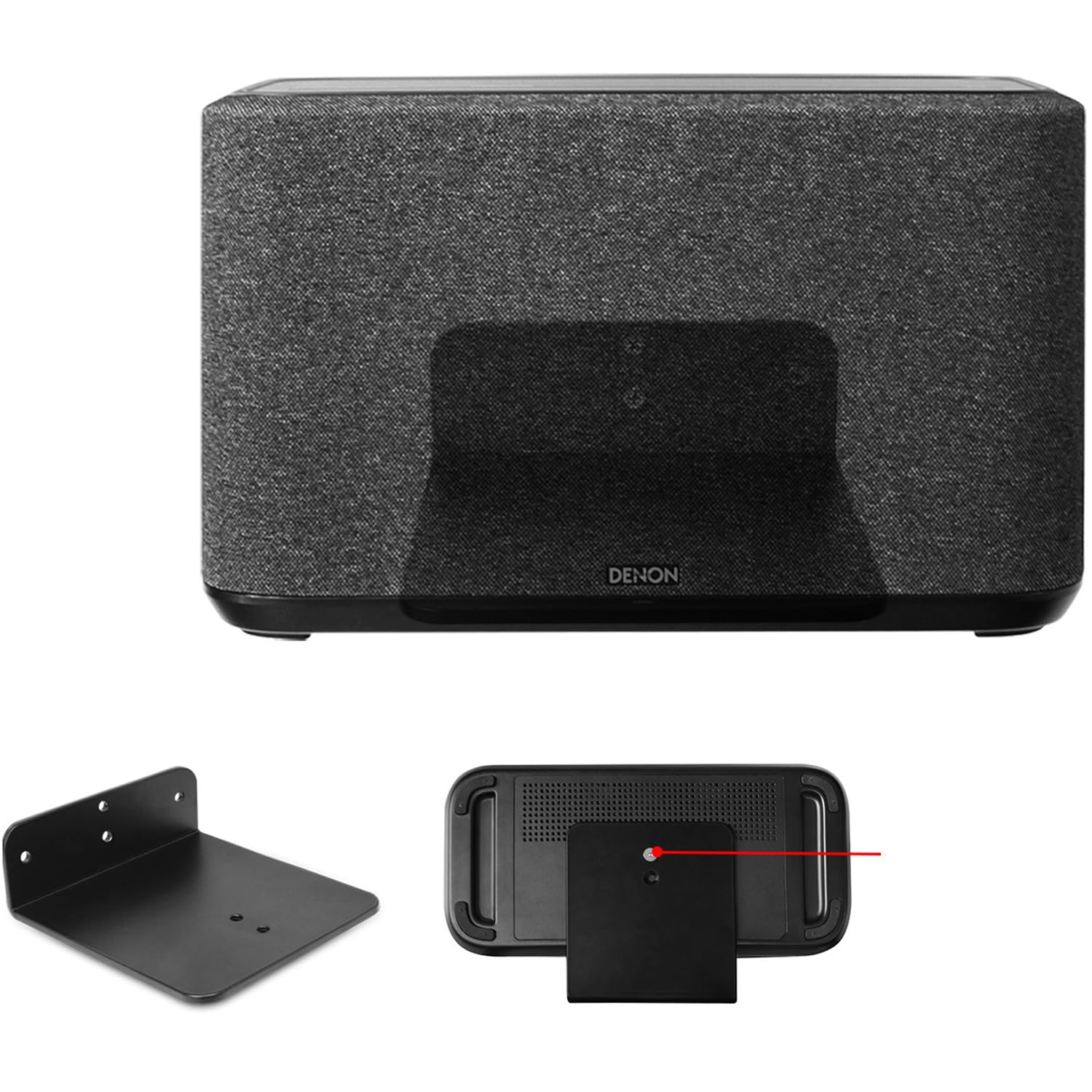 Soporte de pared para DENON Home 350 en metal negro pack de 2 piezas 7