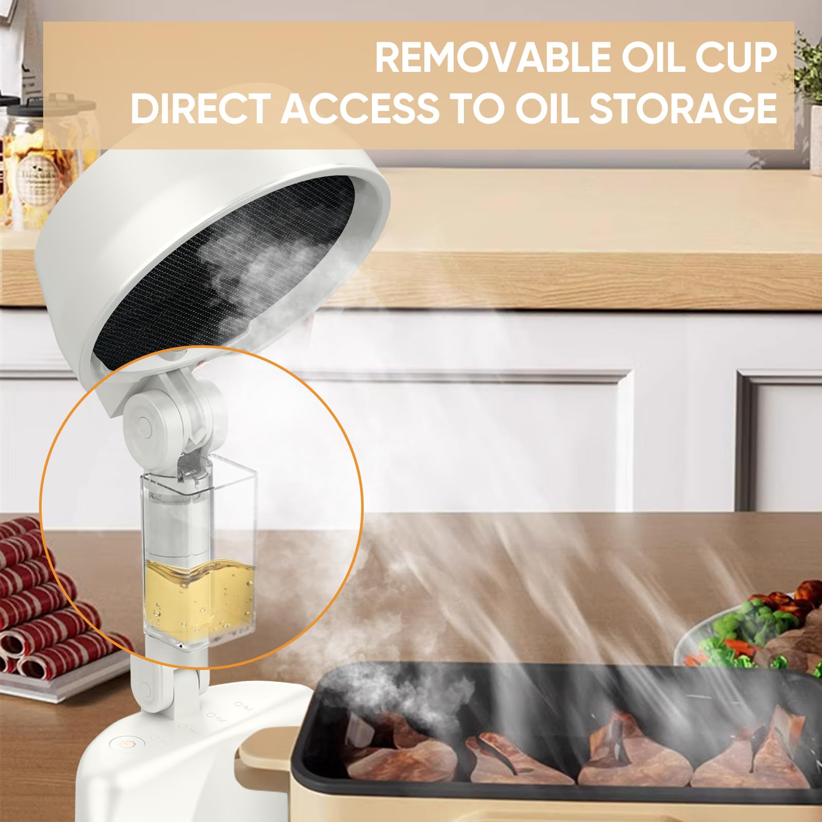 Tragbare Dunstabzugshaube, Mini-Dunstabzugshaube Faltbar, Mobile Dunstabzugshaube, Tragbare Abzugshaube mit Filter für Steak Grillen BBQ Camping Wohnmobil Küche Reise