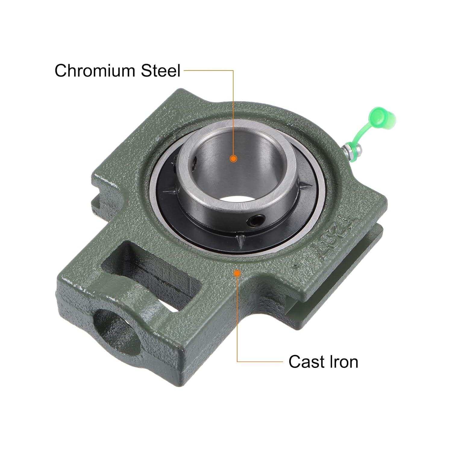 uxcell UCT207 Take-Up Block Bearings 35mm Bore Cast Iron Bearing Unit Set Screw Lock