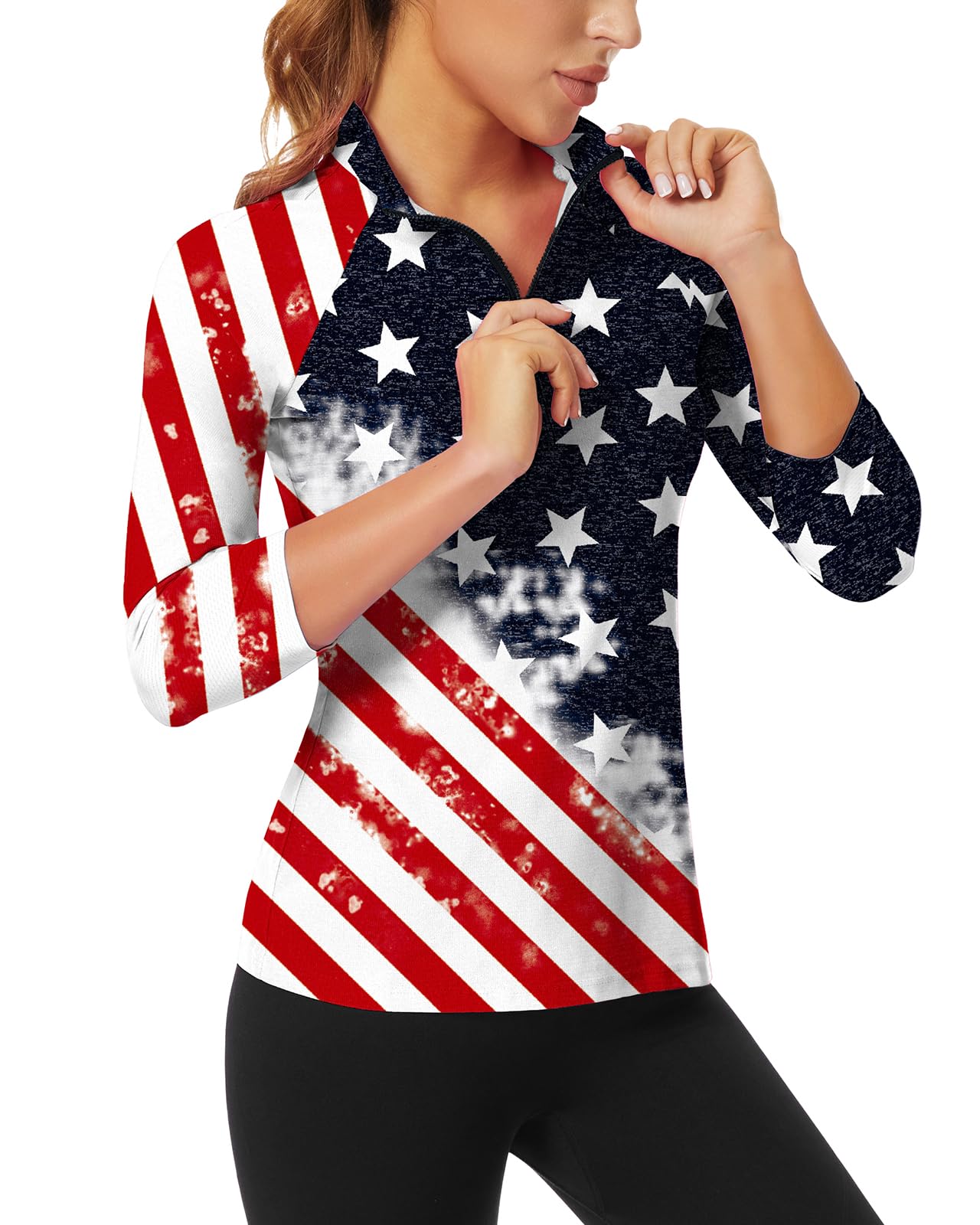 WOWENY Quarter Zip Golf Shirt