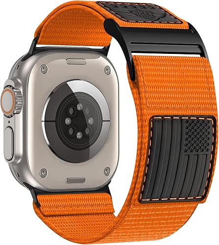 Miniatura 7 de Correa de nailon resistente compatible con Apple Watch Ultra Band de 1.929 in 1.772 in 1.732 in 1.654 in, correa de repuesto suave deportiva