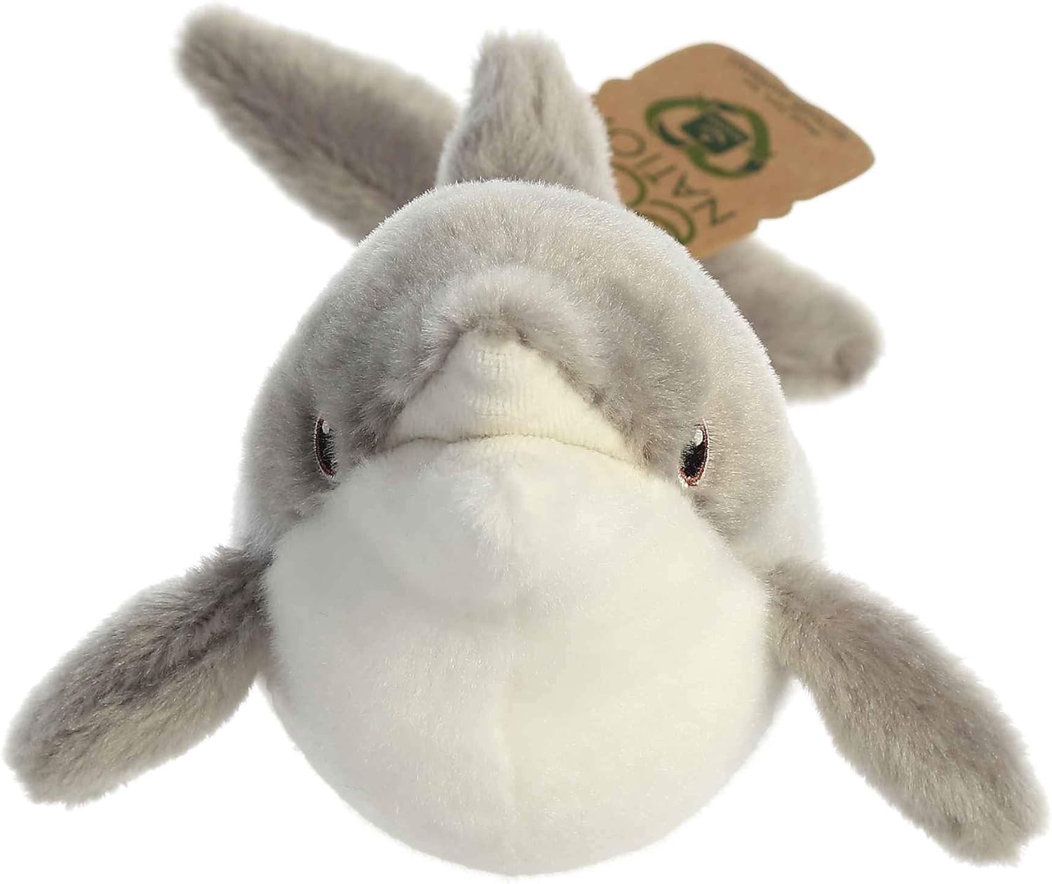 Aurora® Eco-Friendly Eco Nation™ Dolphin Stuffed Animal - Environmental Consciousness - Recycled Materials - Gray 15 Inches