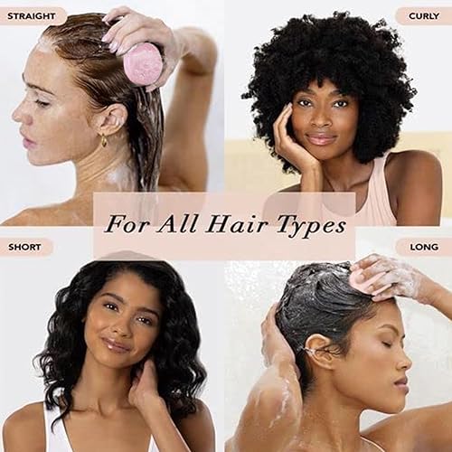 Miniatura 3 de Barra de champú de aceite de ricino para hidratación y fuerza del cabello, sin sulfatos, hidratante para cabello seco, totalmente natural, adecuada