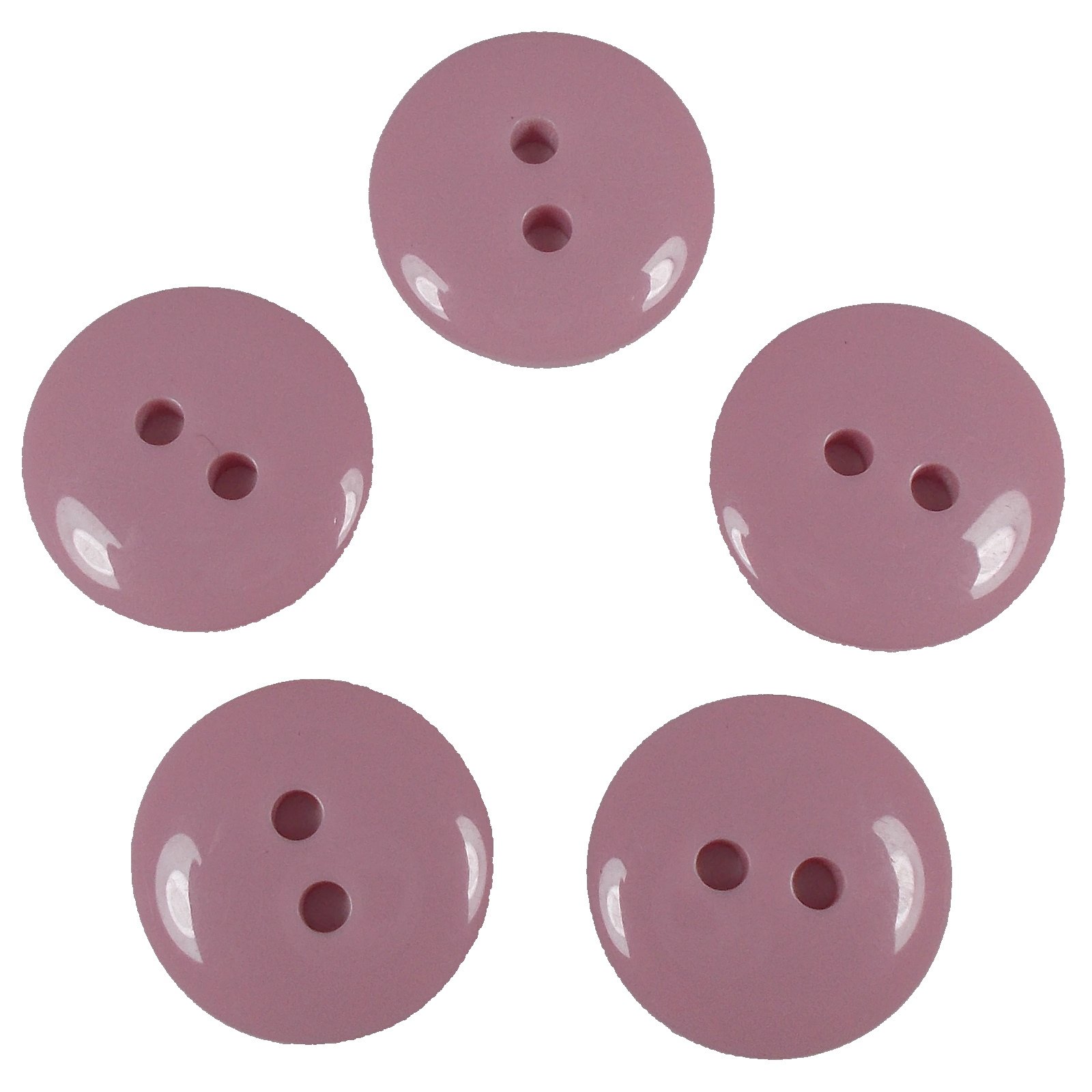 Push The Button Pink Smartie Buttons Polyester Round 2 Hole Pack Of 5 (18Mm, )