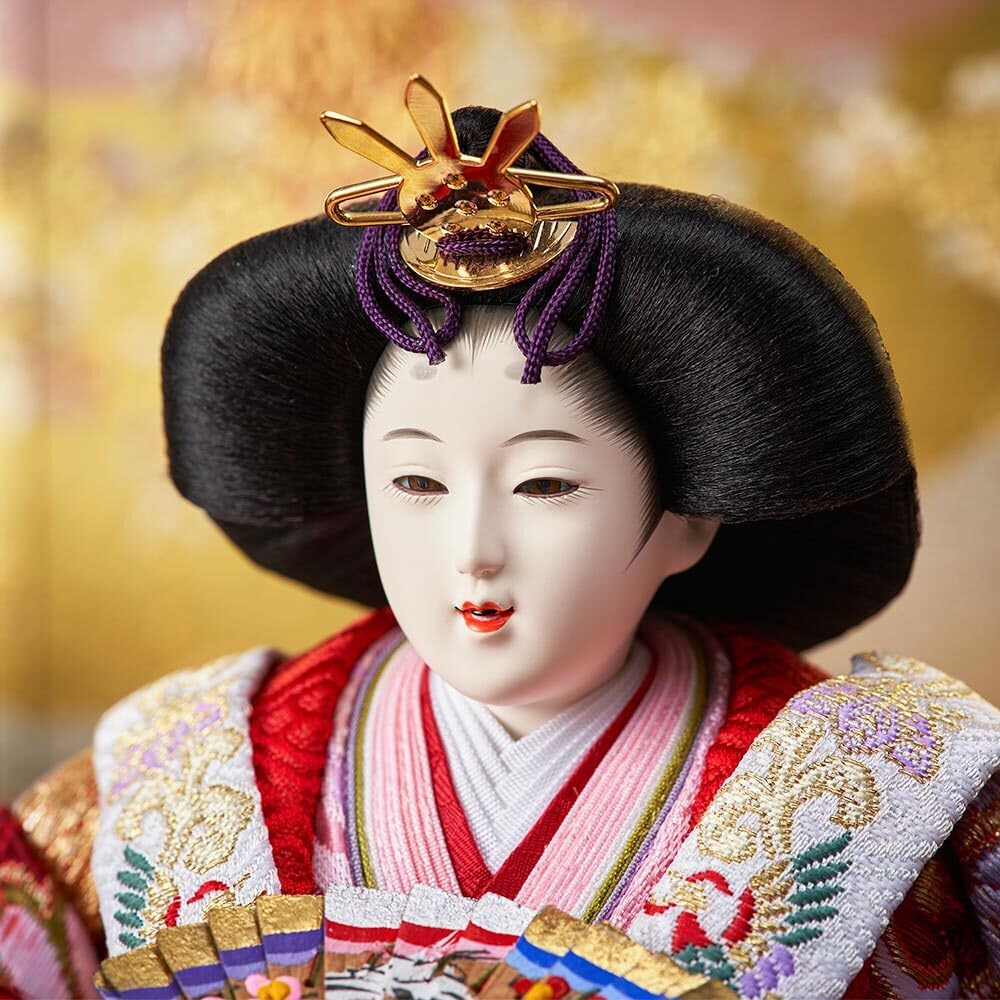 東京久月 雛人形 親王飾り白木平飾りセット・間口約55×奥行約