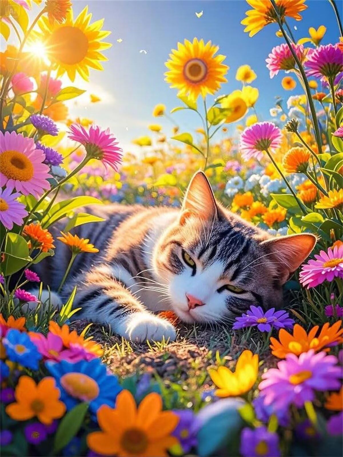 Puzzle 1200 Pezzi per Adulti Gatto Margherita Gioco Educativo Divertimento Impossible Difficile Puzzle per Adulti 1200 Pezzi 75 x 50 cm