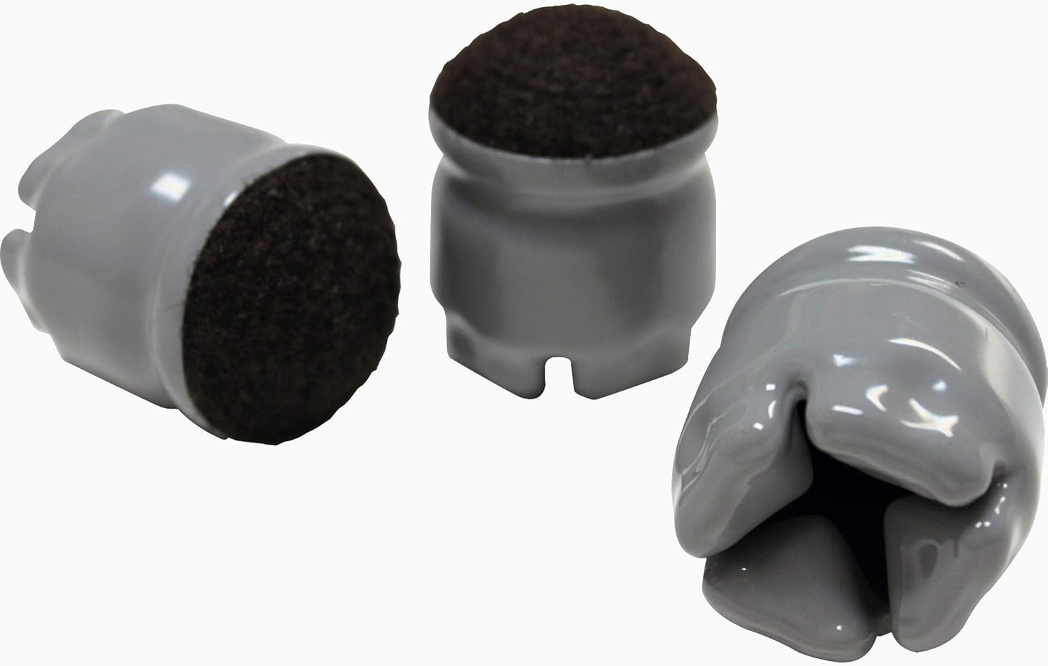 Lorell, LLR00121, 1-3/8" Round Leg Slip-on Floor Savers, 100 / Box, Gray