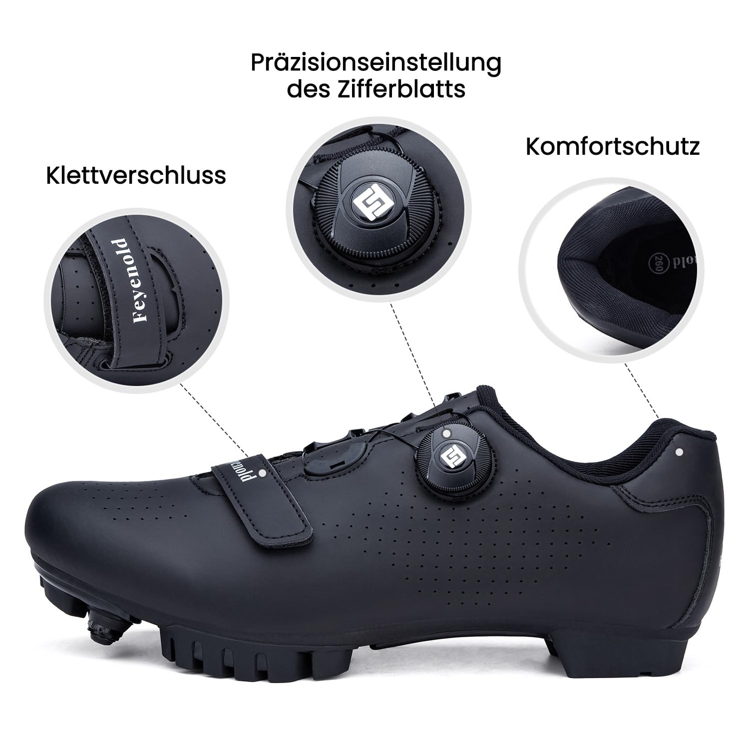 Feyenold Buty rowerowe, męskie, do jazdy na rowerze górskim, damskie, MTB, kompatybilne z SPD Cleats