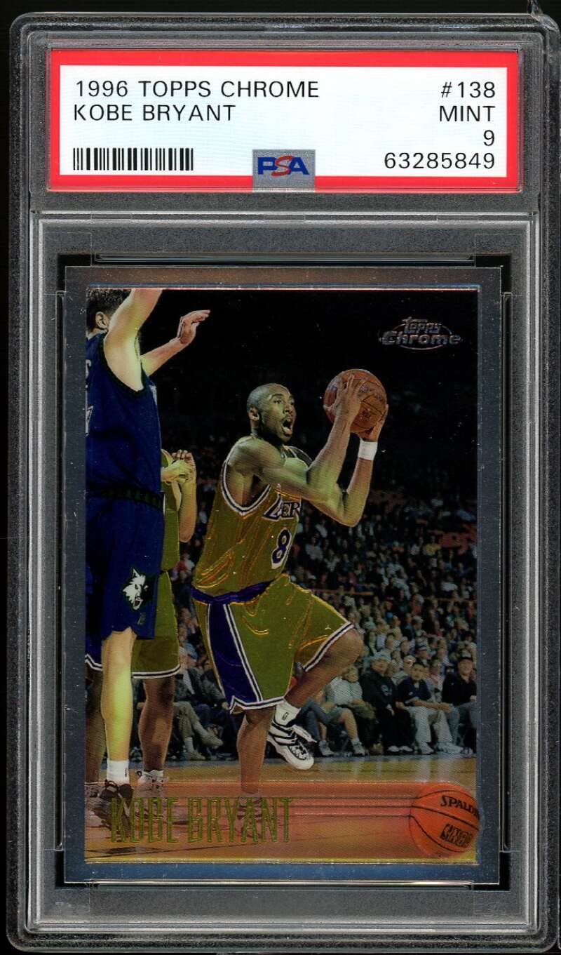 Amazon.com: Kobe Bryant Rookie Card 1996-97 Topps Chrome #138 PSA 9 :  Collectibles & Fine Art