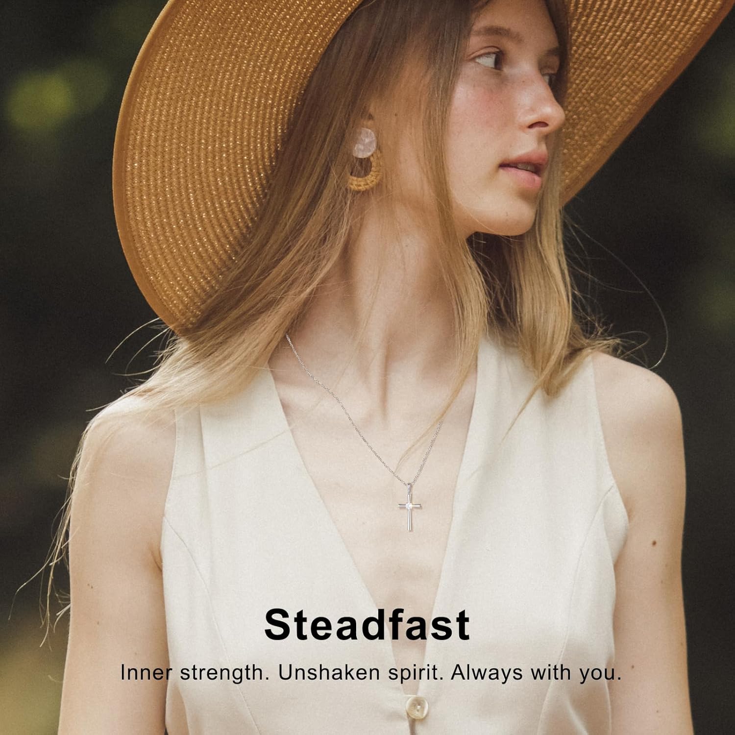 KRKC&CO Moissanite Cross Necklace for Women: D Color VVS1 0,09-0,3ct, 925 Vermeil Sterling Silver, Hypoallergenic Petite Pendant, Luxury Gifts for Birthday Anniversary Wedding, Gift Box with Handles - Image 5