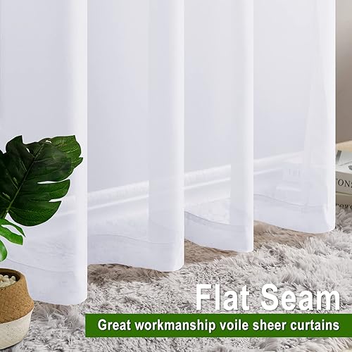 Miniatura 5 de Hiasan Cortinas traslúcidas de gasa texturizadas extra anchas filtrantes de luz para dormitorio, sala de estar, puerta corrediza, guardería, 70