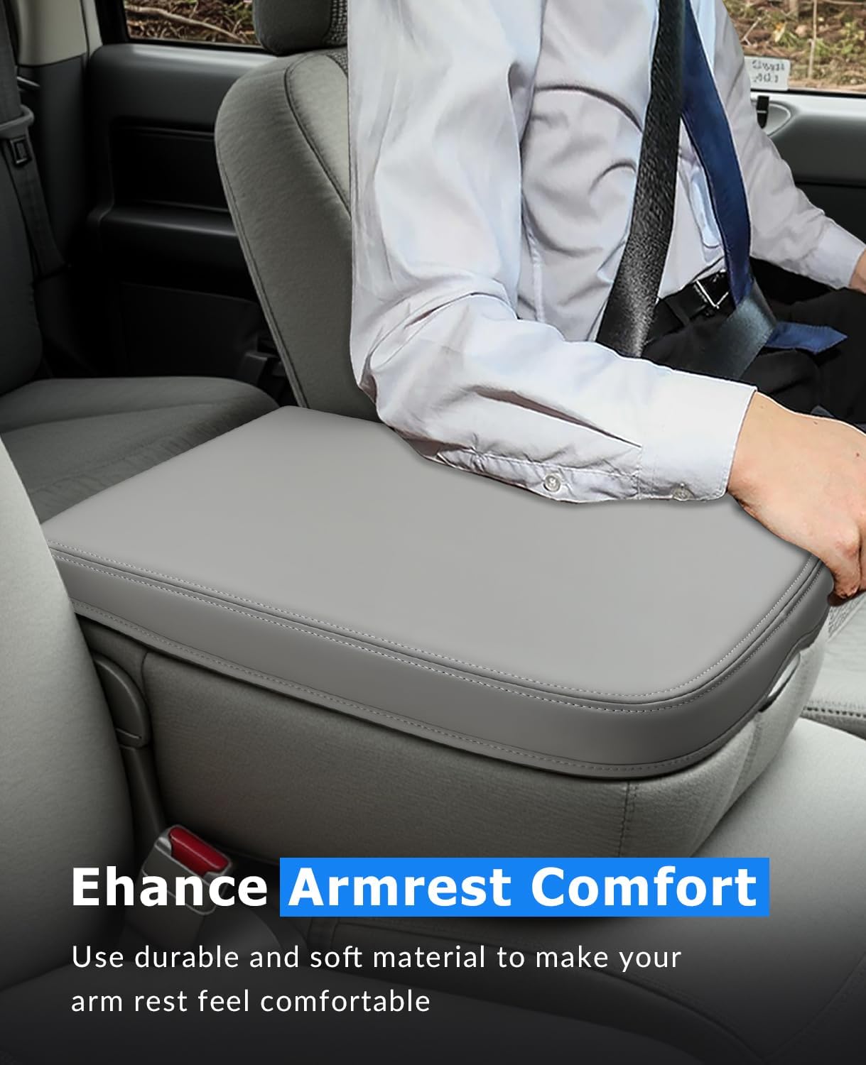 INTGET Center Console Cover for 2002-2012 Dodge Ram 1500 2500 3500 Accessories Interior Middle Armrest Arm Rest ST, SLT, Laramie, Sport, TRX4 Cushion Pad Protector(Fit for Jump Seat Console)
