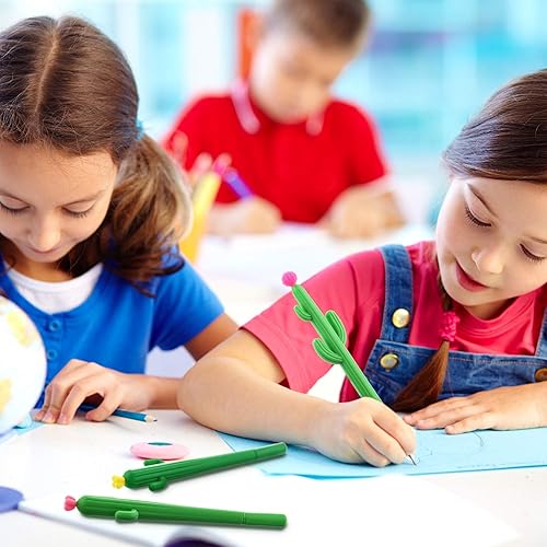 Miniatura 6 de Outus 30 bolígrafos con forma de cactus, operación de Navidad, regalos de Navidad, a granel, 0.020 in, tinta de gel negro, bolígrafos de escritura