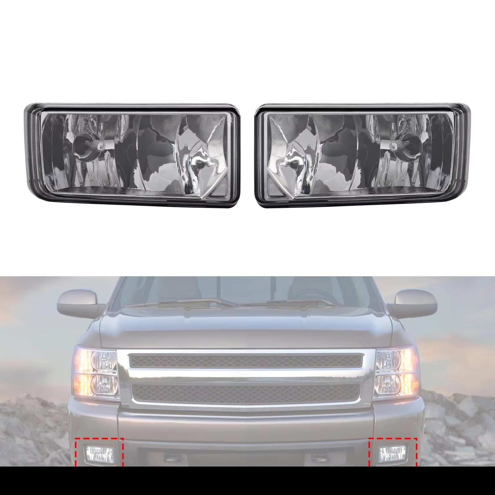 Compatibile Con Chevy Per Silverado 1500 2007-2015 Per Suburban 2015 Per Avalanche 2007-2013 Accessori Fari Fendinebbia Con Lampadine