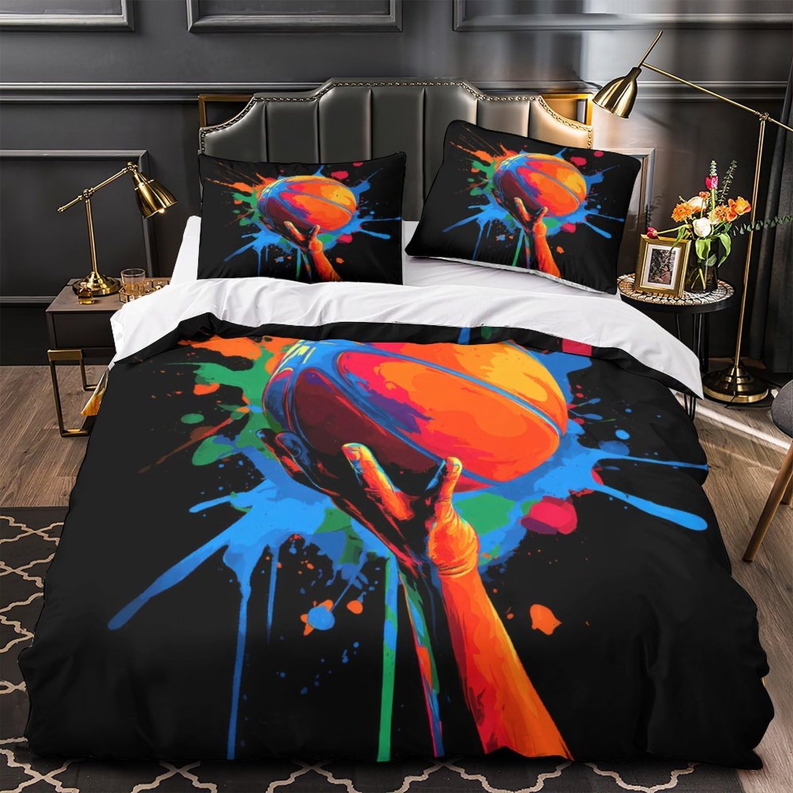Housse de couette basketball microfibre pour transformer la chambre des enfants et ados