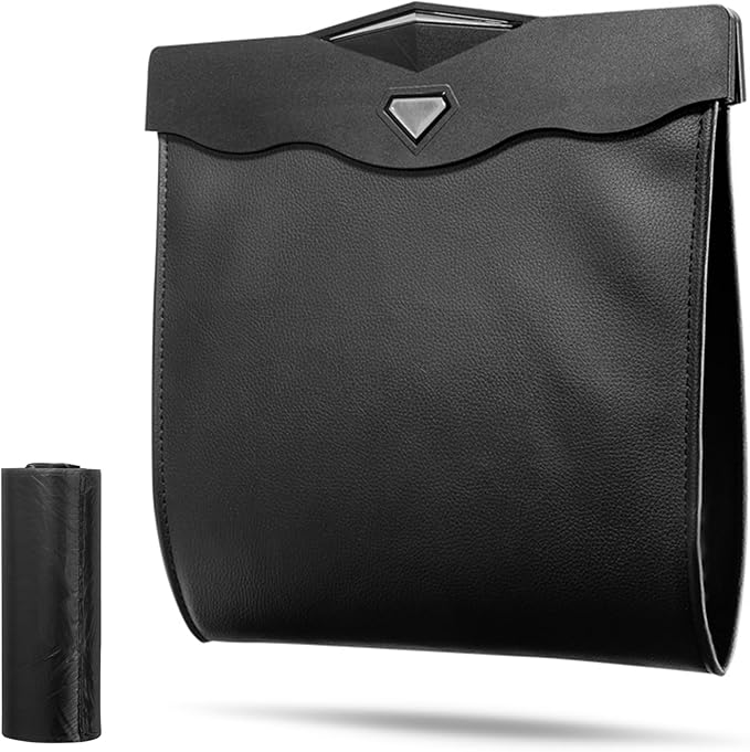 NATUREKIT Smart LED Hanging Car Trash Bag, Closure