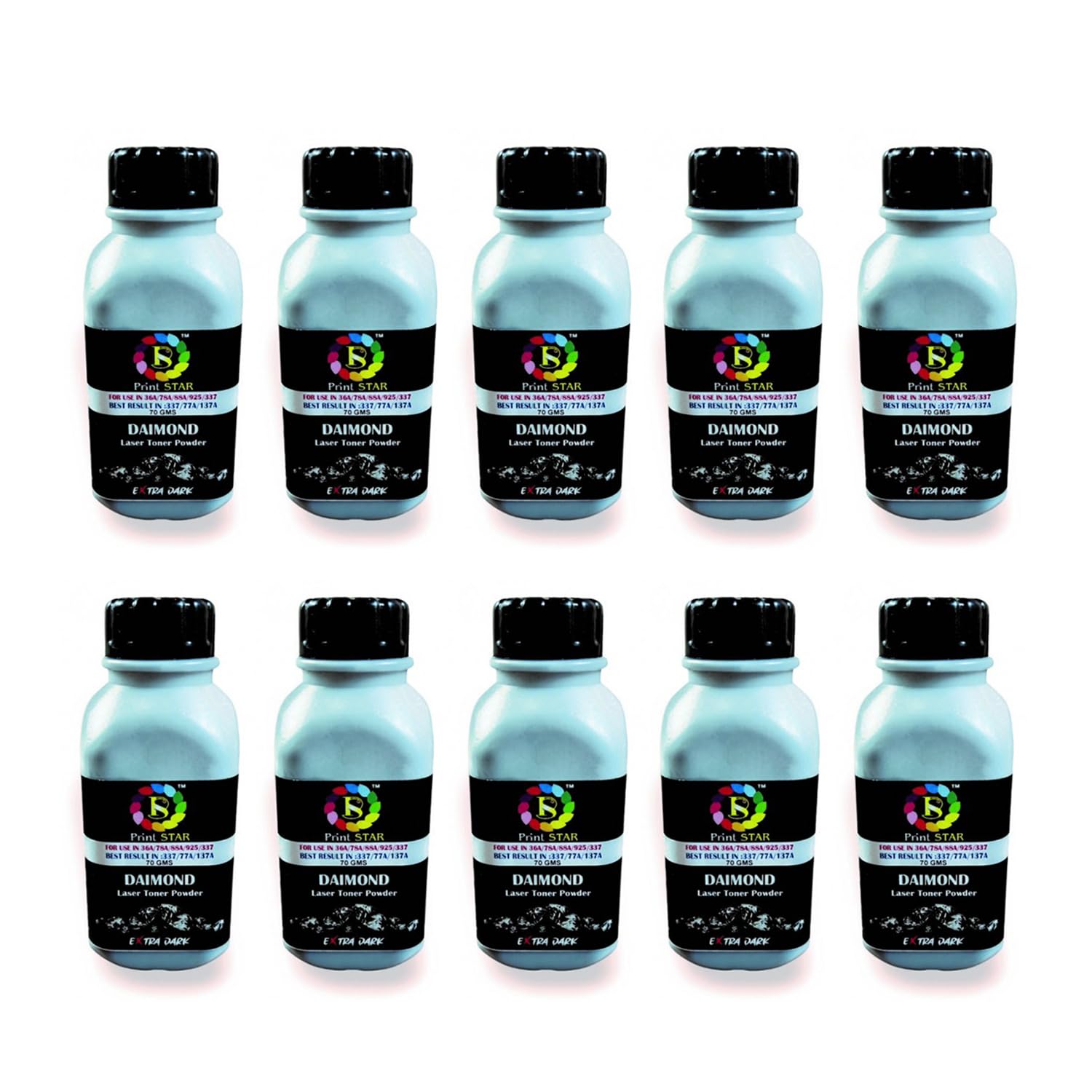 Printstar Diamond Toner Powder Compatible with HP 83A, 337, 77A &137A Printers (70gms) (Pack of 10) (B0CBPXYKF7) Amazon Price History, Amazon Price Tracker