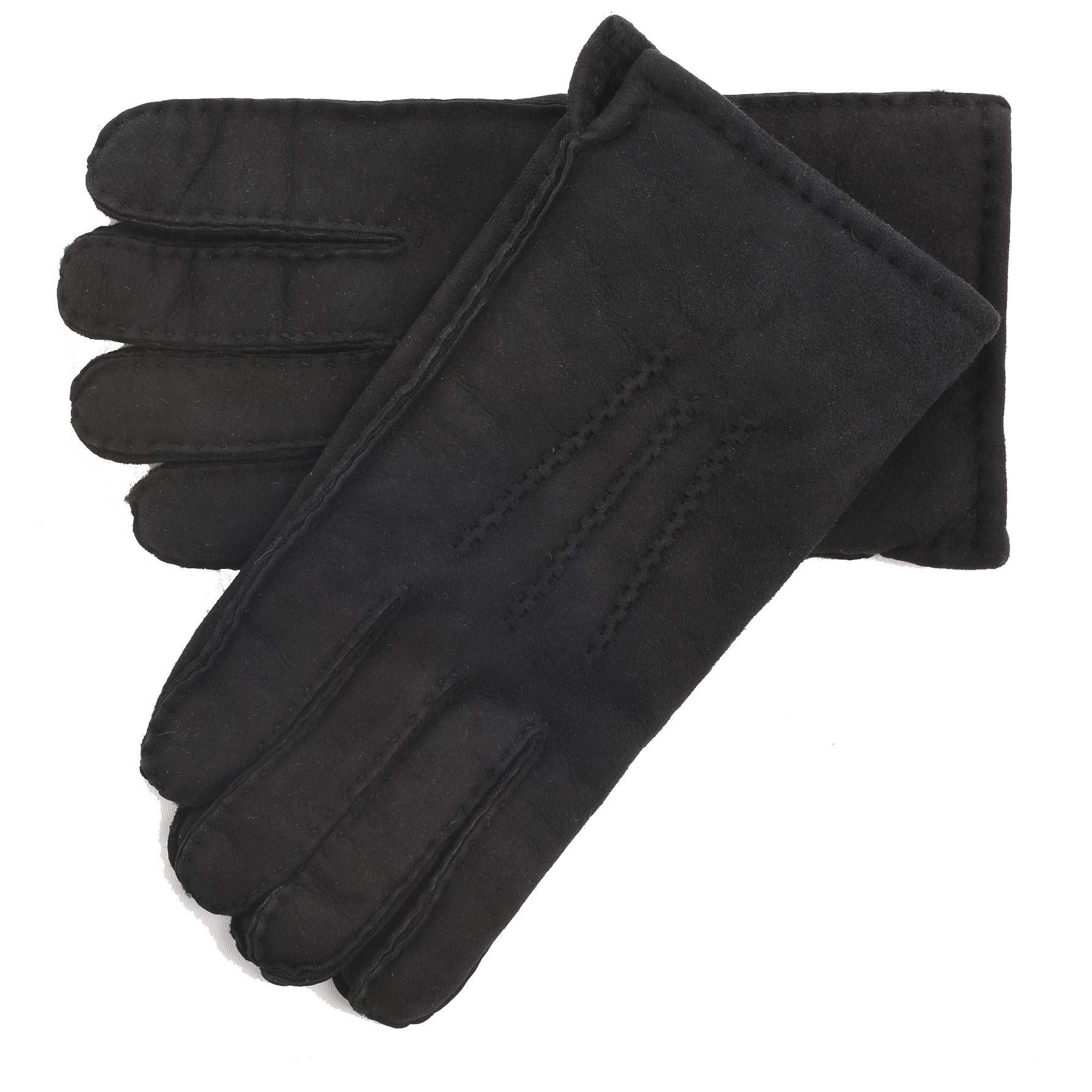 Lambland Men's Black Premium Sheepskin Cold Weather Classic Traditional Winter Glove For (, Xl (10"))