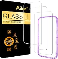 Vista 9 de Ailun - Protector de pantalla para iPhone 16 Plus/iPhone 15 Plus/iPhone 15 Pro Max [17 cm] Pantalla, 3 unidades, Vidrio templado, Compatible