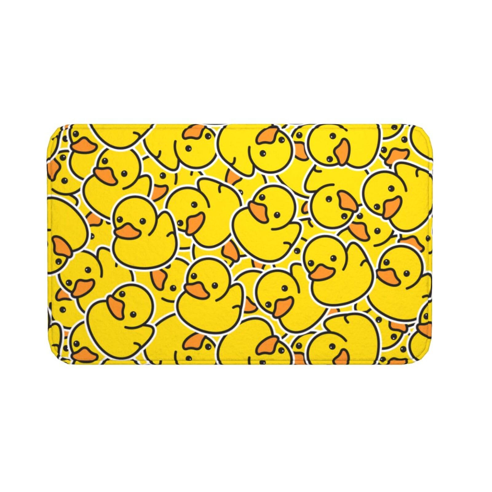 Jbofyee Cute Rubber Ducks Bath Mat Non-Slip Soft Microfiber Bathroom Rugs Washable Bathmat, Carpet Rug Entryway Yellow Cartoon Ducky Decor for Tub