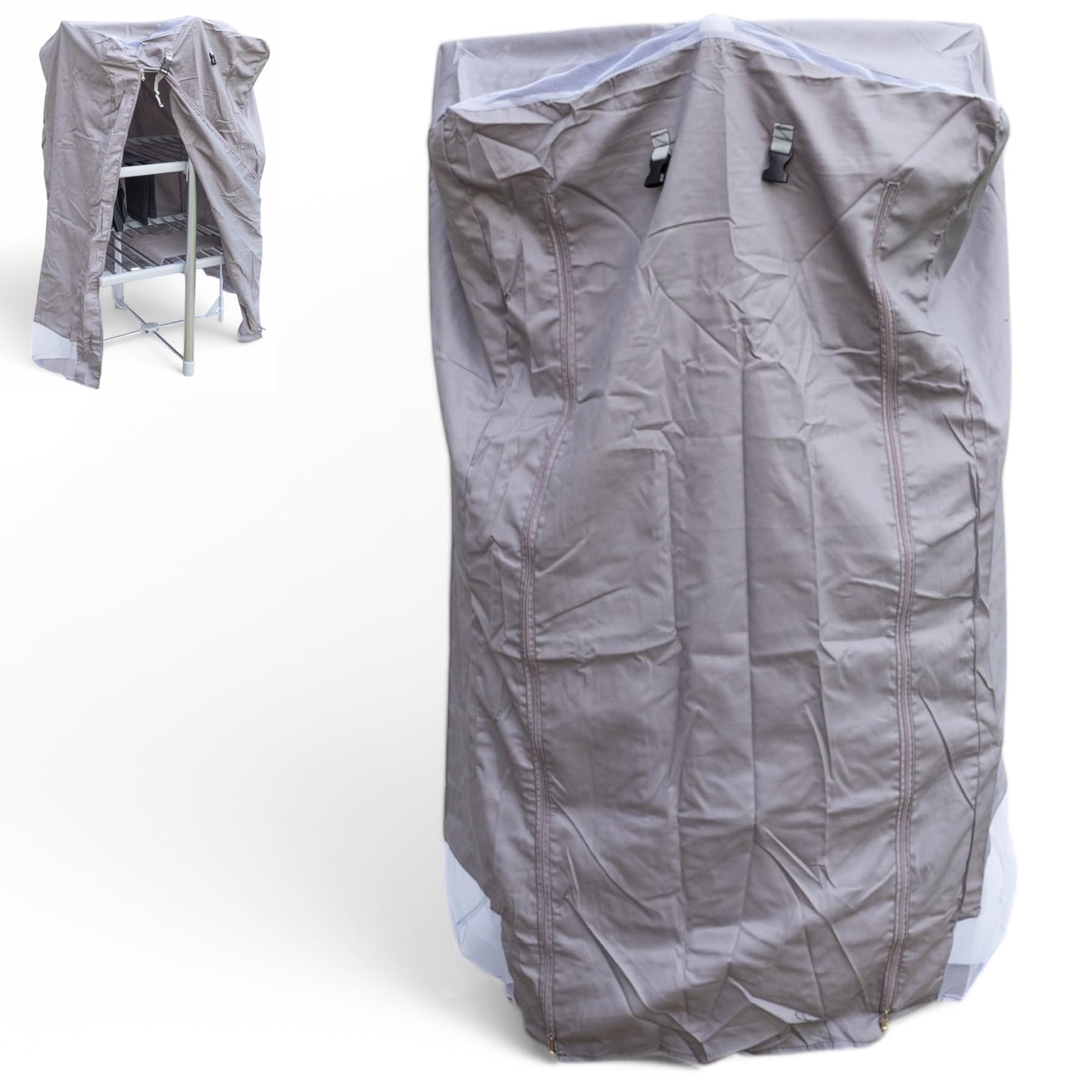 Tarrapu Grey Heated Airer Cover [Cover Only]: Premium Tier Clothes Airer Cover, Fits 3-Tier Heated Clothes Horse, Cover For Heated Drying Rack, Heated Dryer Cover, Speed Up Clothes Drying Size 3