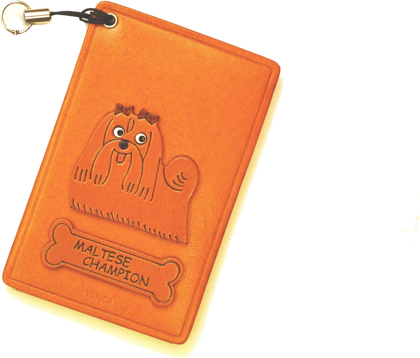 Maltese Champion Dog Leather Pass/ID/Card Holder/Case *VANCA* Handmade in Japan