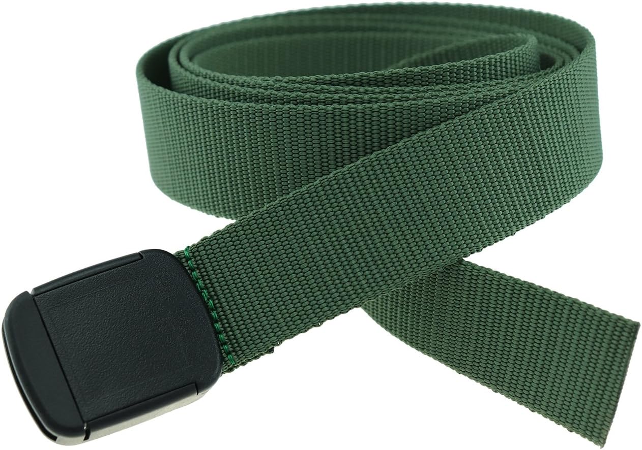 Nylon Outdoor Hiker Belt Easy Trim Webbing for Perfect Fit Up to Size 42in Heavy Duty Plastic Adjustable Buckle