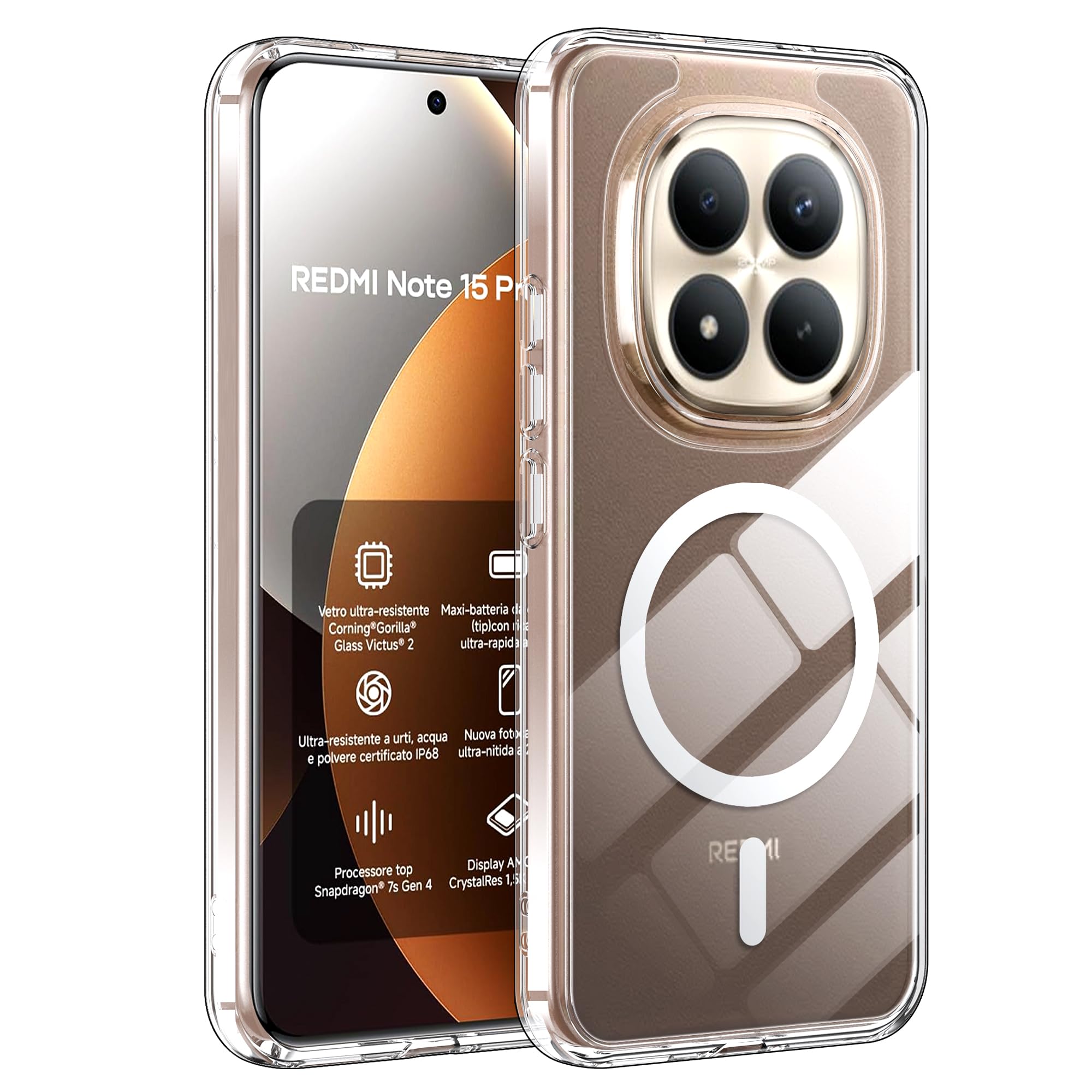 Coque Cadre Métal Alu Pour Xiaomi Redmi Note 15 Pro / Pro+ – Ultra Fine – NEUVE
