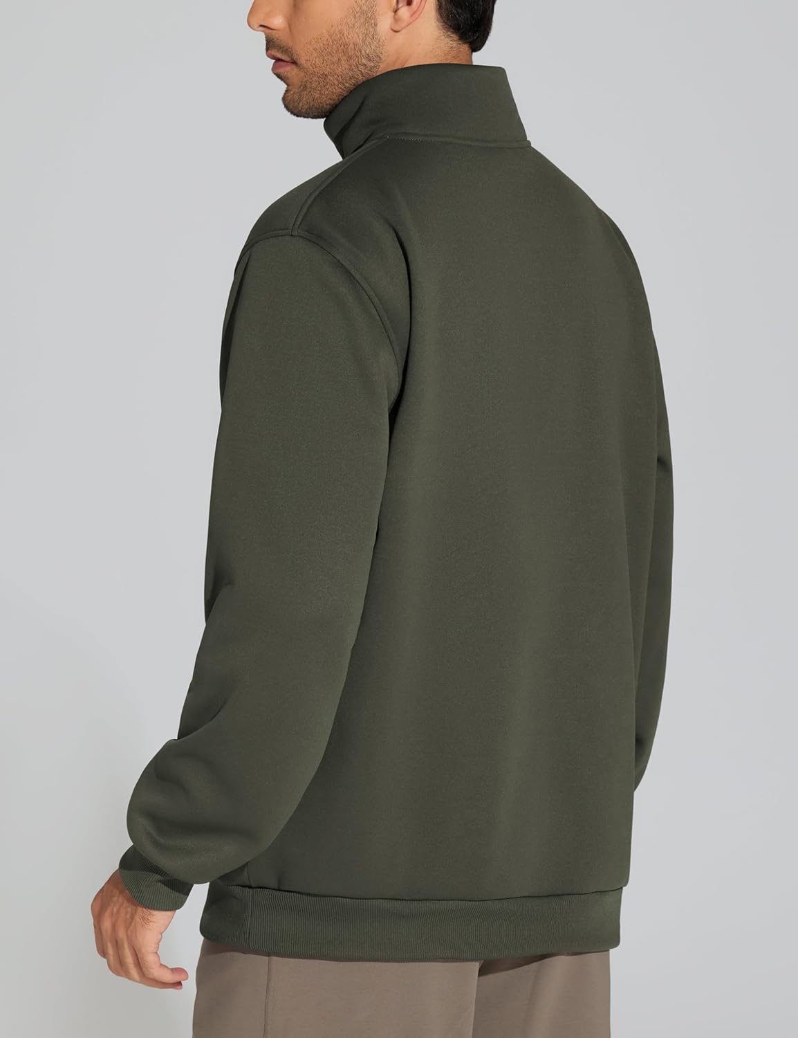 THE GYM PEOPLE Men's Half Zip Sweatshirt Long Sleeve Fleece Pullover Basic Workout Tops - Image 3